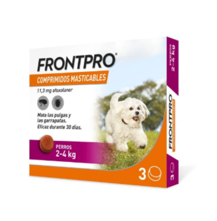 Frontpro Comprimidos Masticables Antiparasitarios Perros de 2 a 4 kg (11 mg)