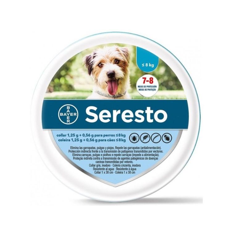 SERESTO COLLAR 1,25 g+0,56 g PARA PERROS < 8 kg