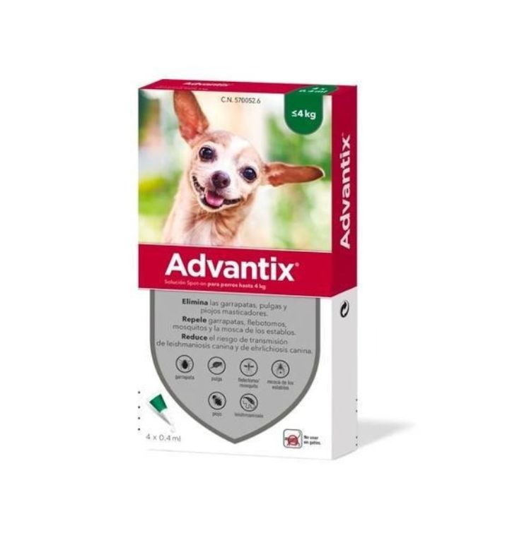 Advantix Pipetas Spot On para Perro hasta 4 kg